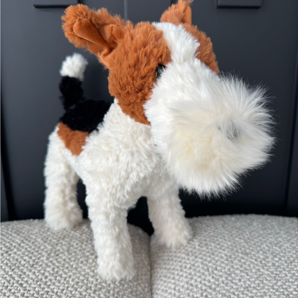 Jellycat fox terrier - White, Brown, Black